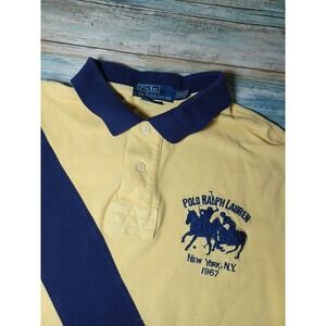 Polo Ralph Lauren Men's Custon Fit Short Sleeve Striped Rugby Style Size XXL